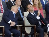 Americk prezident Donald Trump se spolu se svm francouzskm protjkem v...