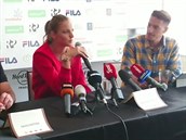 Tiskov konference nov svtov tenisov jedniky K. Plkov