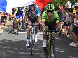 Do finie patnct etapy Tour de France se bl Rigoberto Uran, Romain Bardet,...