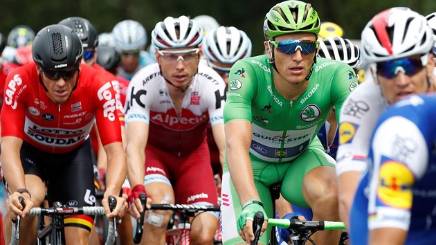Marcel Kittel se v dest etap Tour de France u pomalu pipravuje na zvren spurt.
