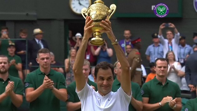 vcar Roger Federer zvtzil ve finle Wimbledonu 2017