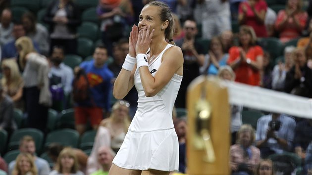 Naden Magdalna Rybrikov po postupu do wimbledonskho semifinle.