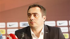 Generální ředitel Sparty Adam Kotalík během předsezónní tiskové konference na... Generální ředitel Sparty Adam Kotalík během předsezónní tiskové konference na...