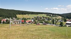 Celkový pohled na obec Kvilda. Celkový pohled na obec Kvilda.