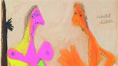 Akt stojícího muže a ženy, Pablo Picasso, 1969 Akt stojícího muže a ženy, Pablo Picasso, 1969