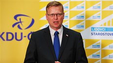 Pedseda lidovc Pavel Blobrádek po jednání celostátního výboru KDU-SL (18....