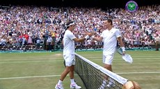 Tomá Berdych prohrál v semifinále Wimbledonu se  výcarem Rogerem Federerem
