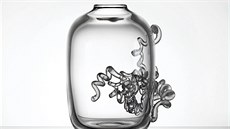 Time machine - run tvarovaná váza z irého hutního skla