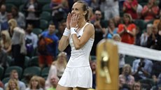 Nadená Magdaléna Rybáriková po postupu do wimbledonského semifinále.