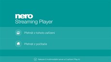 Nero Streaming Player umouje pehrávání multimédií z tabletu v chytré...