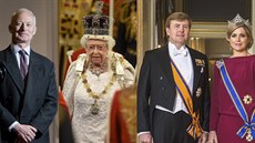 Lichtenštejnský kníže Hans Adam II., britská královna Alžběta II., nizozemský... Lichtenštejnský kníže Hans Adam II., britská královna Alžběta II., nizozemský...