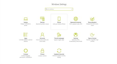 Windows 10 nov nabízí propojení s telefonem s OS Android nebo iOS.