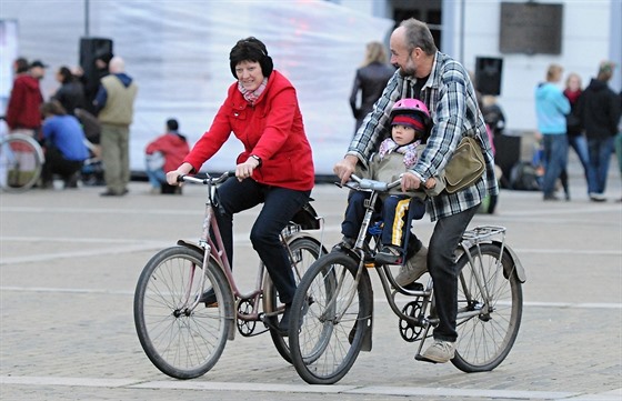 Cyklisté v eských Budjovicích. ilustraní snímek