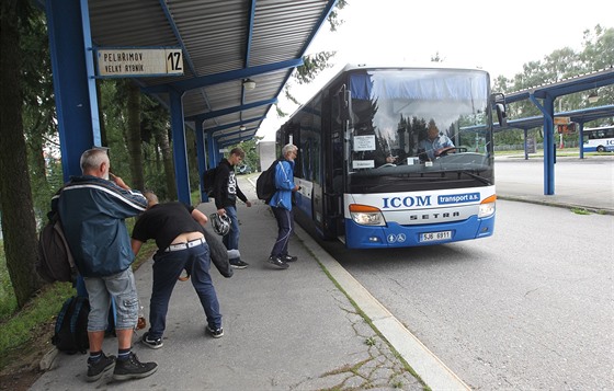 Stávající autobusové nádraí v Humpolci. V pipravovaném integrovaném dopravním...