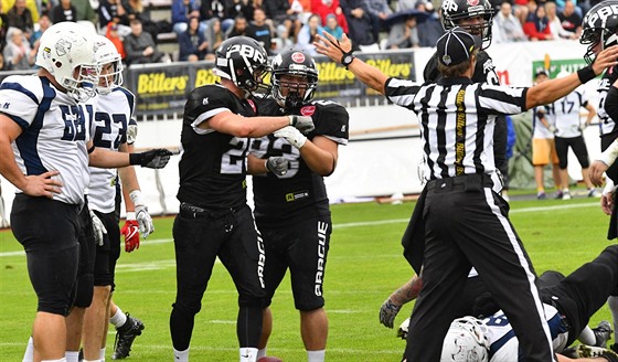 Finále ligy amerického fotbalu: Prague Black Panthers - Ostrava Steelers v...