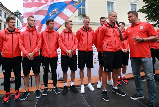 Fotbalisté Zbrojovky Brno se pedstavují ped novou sezonou.