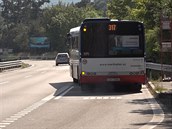 Autobusům chybí na Strakonické připojovací pruhy Autobusům chybí na Strakonické připojovací pruhy