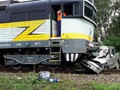 Na železničním přejezdu ve Vracově na Hodonínsku se srazilo auto s vlakem.... Na železničním přejezdu ve Vracově na Hodonínsku se srazilo auto s vlakem....