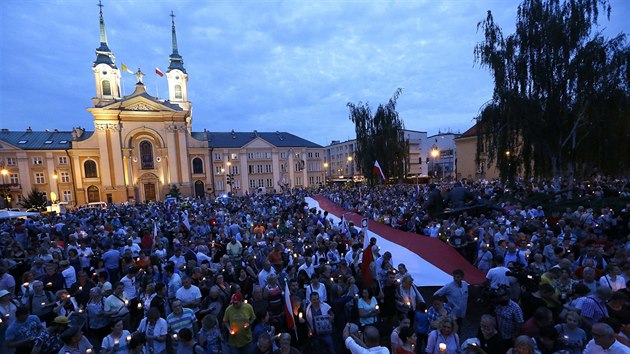 Demonstrace proti soudn reform ve Varav (24. ervence 2017)