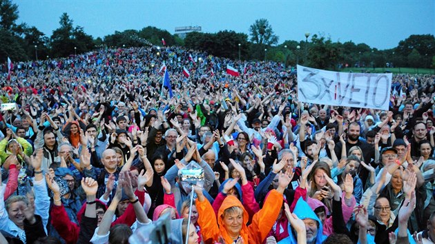 Demonstrace proti soudn reform v Poznani (24. ervence 2017)