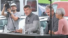 Andrej Babi v debat s Lubomírem Zaorálkem na festivalu Benátská! v Liberci...