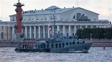 Nácvik na oslavy ruského Dne námonictva na ece Nv v Petrohrad