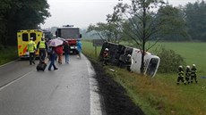 Maarský zájezdový autobus s ínskými turisty havaroval u Horního Bolíkova na...