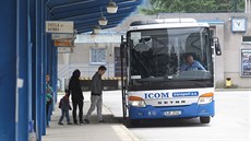 Stávající autobusové nádraží v Humpolci. V připravovaném integrovaném dopravním... Stávající autobusové nádraží v Humpolci. V připravovaném integrovaném dopravním...