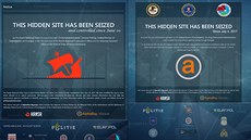 Zablokované internetové tržiště Hansa, kde uživatelé prodávali nelegální zboží. Zablokované internetové tržiště Hansa, kde uživatelé prodávali nelegální zboží.