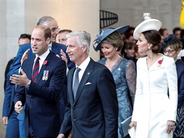 Britský princ William, belgický král Philippe, královna Mathilde a vévodkyn...