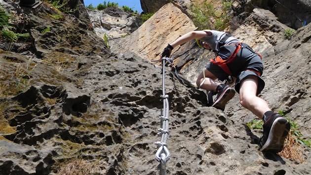 Via ferrata na Pastsk stn v Dn