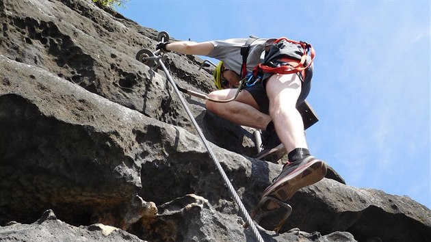 Via ferrata na Pastsk stn v Dn