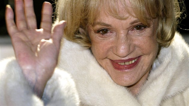 Jeanne Moreauov na pedvn Evropskch filmovch cen v prosinci roku 2003