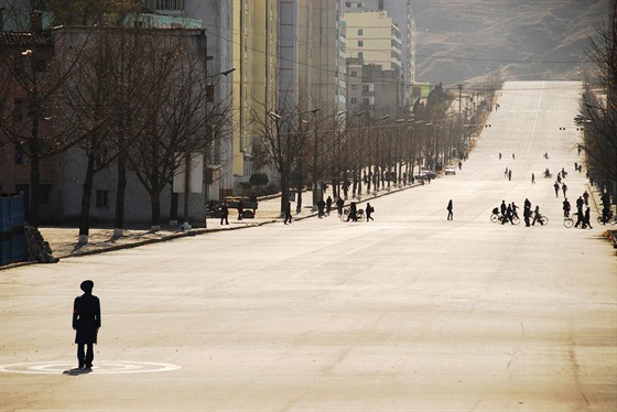 Severokorejský Kesong, který se nachází pár kilometr od hranic s Jiní Koreou.