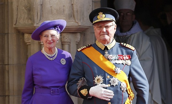 Dánská královna Margrethe II a její manel princ Henrik