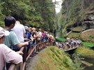 Fronta na lodičky v Hřensku Fronta na lodičky v Hřensku