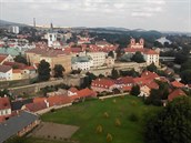 Pohled z věže kostela sv. Štěpána na centrum Litoměřic. Pohled z věže kostela sv. Štěpána na centrum Litoměřic.
