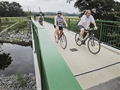 Nová cyklistická lávka přes Mži u Radčické ulice v Plzni Nová cyklistická lávka přes Mži u Radčické ulice v Plzni