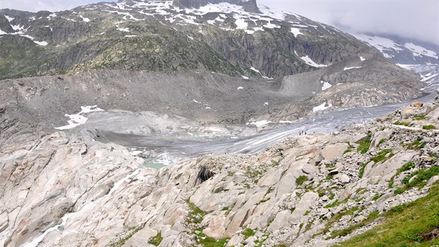 Rhonsk ledovec, vcarsko (22. ervence 2009)