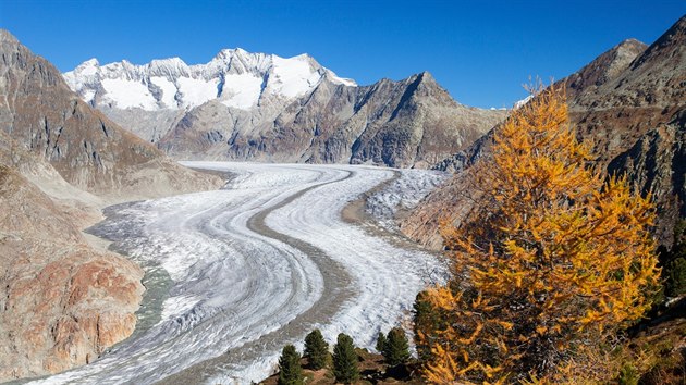 Aletschsk ledovec, vcarsko (30. listopadu 2014)