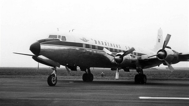 Douglas DC-6B norsk spolenosti Braathens S.A.F.E. (doprava holandskch fanouk na Ruzyni v roce 1967)