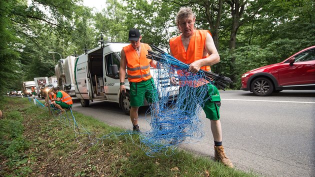 Instalace elektrickch ohradnk na okraji Zlna (2017).