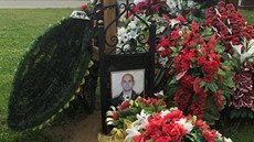 Hrob Genadije Perfiljeva na vojenském hbitov nedaleko Moskvy (4. ervence...