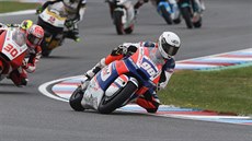 Český jezdec Karel Hanika při Velké ceně České republiky silničních motocyklů... Český jezdec Karel Hanika při Velké ceně České republiky silničních motocyklů...