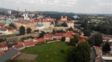 Pohled z věže kostela sv. Štěpána na centrum Litoměřic. Pohled z věže kostela sv. Štěpána na centrum Litoměřic.