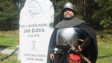 Na slavnostní odhalení památníku bitvy u Nekmíře přijel Jan Žižka z Trocnova v... Na slavnostní odhalení památníku bitvy u Nekmíře přijel Jan Žižka z Trocnova v...