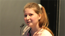 Zakladatelka serveru Sci-Hu, Alexandra Elbajkanová. na konferenci na Harvardově... Zakladatelka serveru Sci-Hu, Alexandra Elbajkanová. na konferenci na Harvardově...