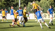 Momentka z duelu Táborsko (v modrém) - Olympia Praha. Momentka z duelu Táborsko (v modrém) - Olympia Praha.