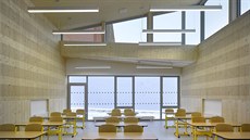 V přístavbě je akustický komfort třídy zajištěn akustickými dřevěnými panely na... V přístavbě je akustický komfort třídy zajištěn akustickými dřevěnými panely na...