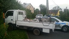 Honička skončila ve slepé ulici v Dolní Lutyni. Honička skončila ve slepé ulici v Dolní Lutyni.